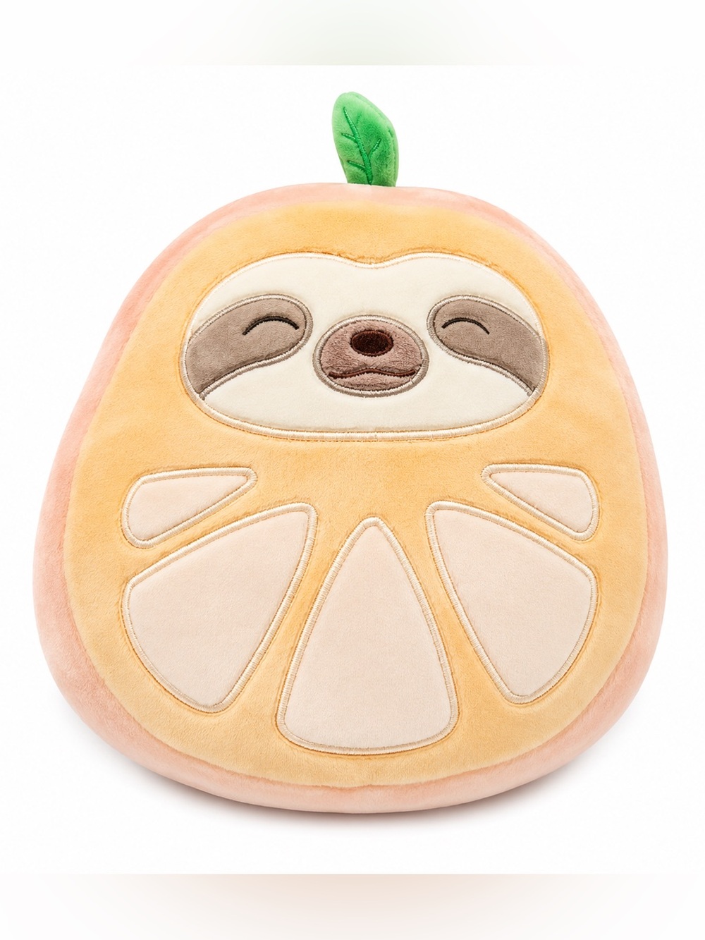 Squishmallows Peach Sloth Plush - Peach, Cream, Green, Brown